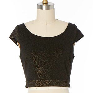 Gold Cheetah Crop Top